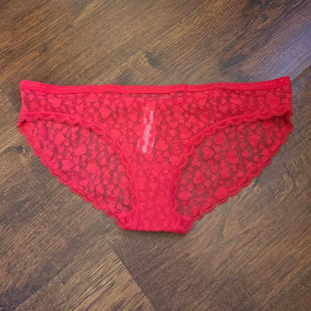 NWT Victoria's Secret Red Heart Bikini Panties